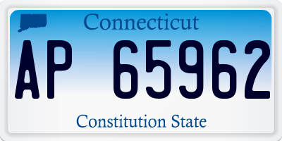 CT license plate AP65962