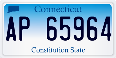CT license plate AP65964