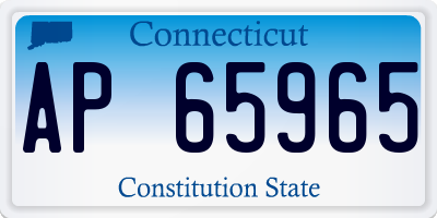 CT license plate AP65965