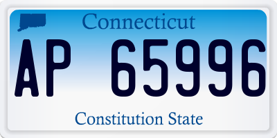 CT license plate AP65996