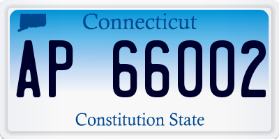 CT license plate AP66002