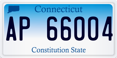 CT license plate AP66004