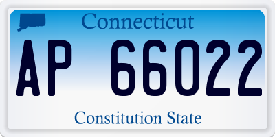 CT license plate AP66022