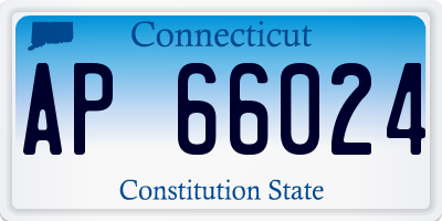 CT license plate AP66024