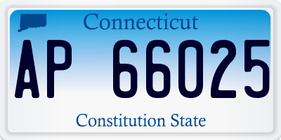 CT license plate AP66025