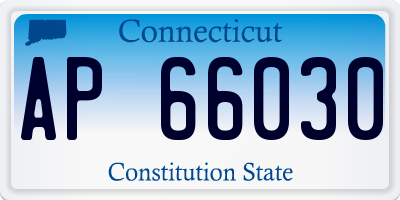 CT license plate AP66030