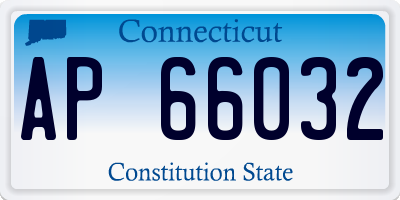 CT license plate AP66032