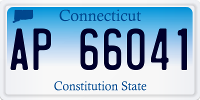 CT license plate AP66041