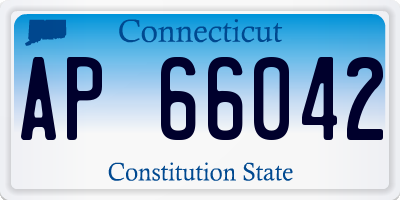 CT license plate AP66042