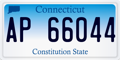 CT license plate AP66044