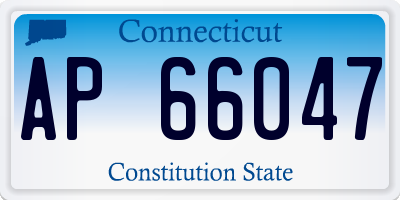 CT license plate AP66047