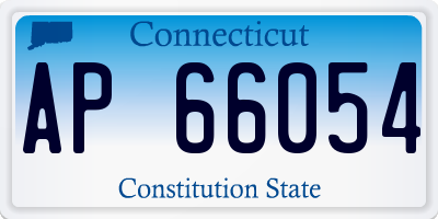 CT license plate AP66054
