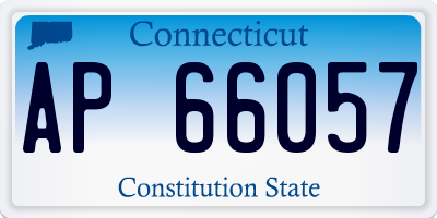 CT license plate AP66057