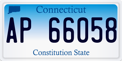 CT license plate AP66058