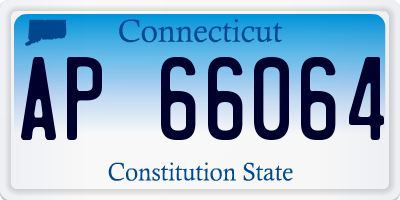 CT license plate AP66064
