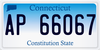 CT license plate AP66067