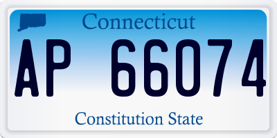 CT license plate AP66074