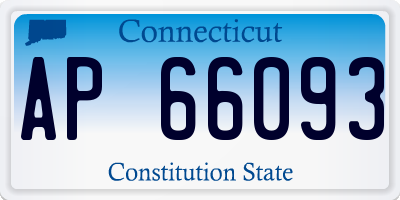 CT license plate AP66093