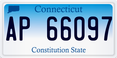 CT license plate AP66097