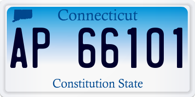 CT license plate AP66101