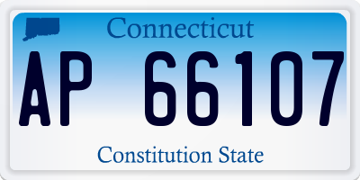 CT license plate AP66107