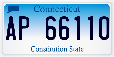 CT license plate AP66110
