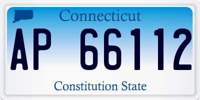 CT license plate AP66112