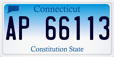CT license plate AP66113