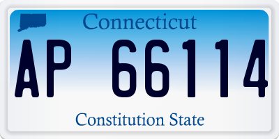 CT license plate AP66114
