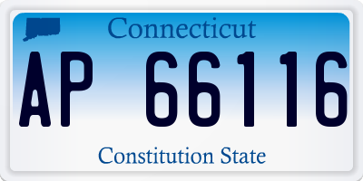 CT license plate AP66116