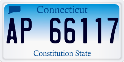 CT license plate AP66117