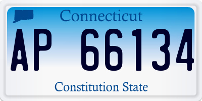 CT license plate AP66134