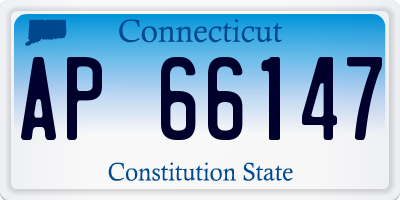 CT license plate AP66147