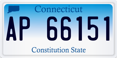 CT license plate AP66151