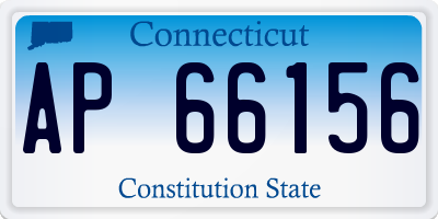 CT license plate AP66156