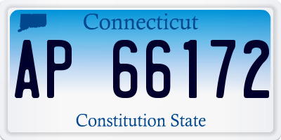 CT license plate AP66172