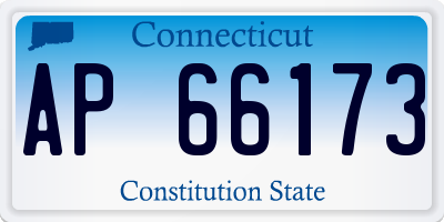 CT license plate AP66173