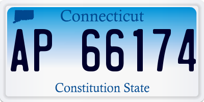 CT license plate AP66174
