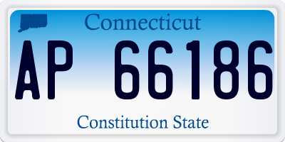 CT license plate AP66186