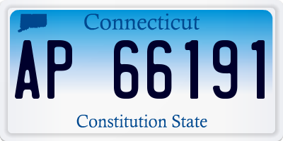 CT license plate AP66191
