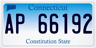 CT license plate AP66192