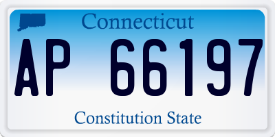 CT license plate AP66197