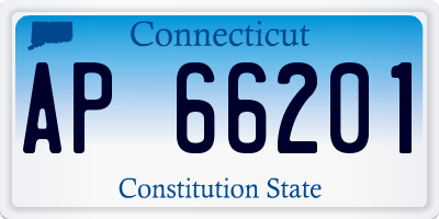 CT license plate AP66201