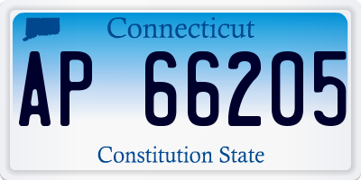 CT license plate AP66205
