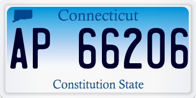 CT license plate AP66206