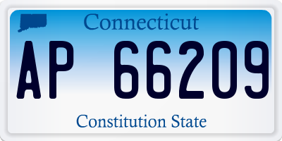 CT license plate AP66209