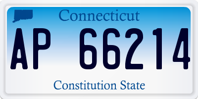 CT license plate AP66214