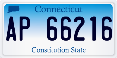 CT license plate AP66216