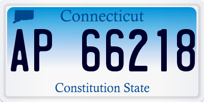 CT license plate AP66218