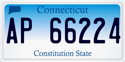 CT license plate AP66224